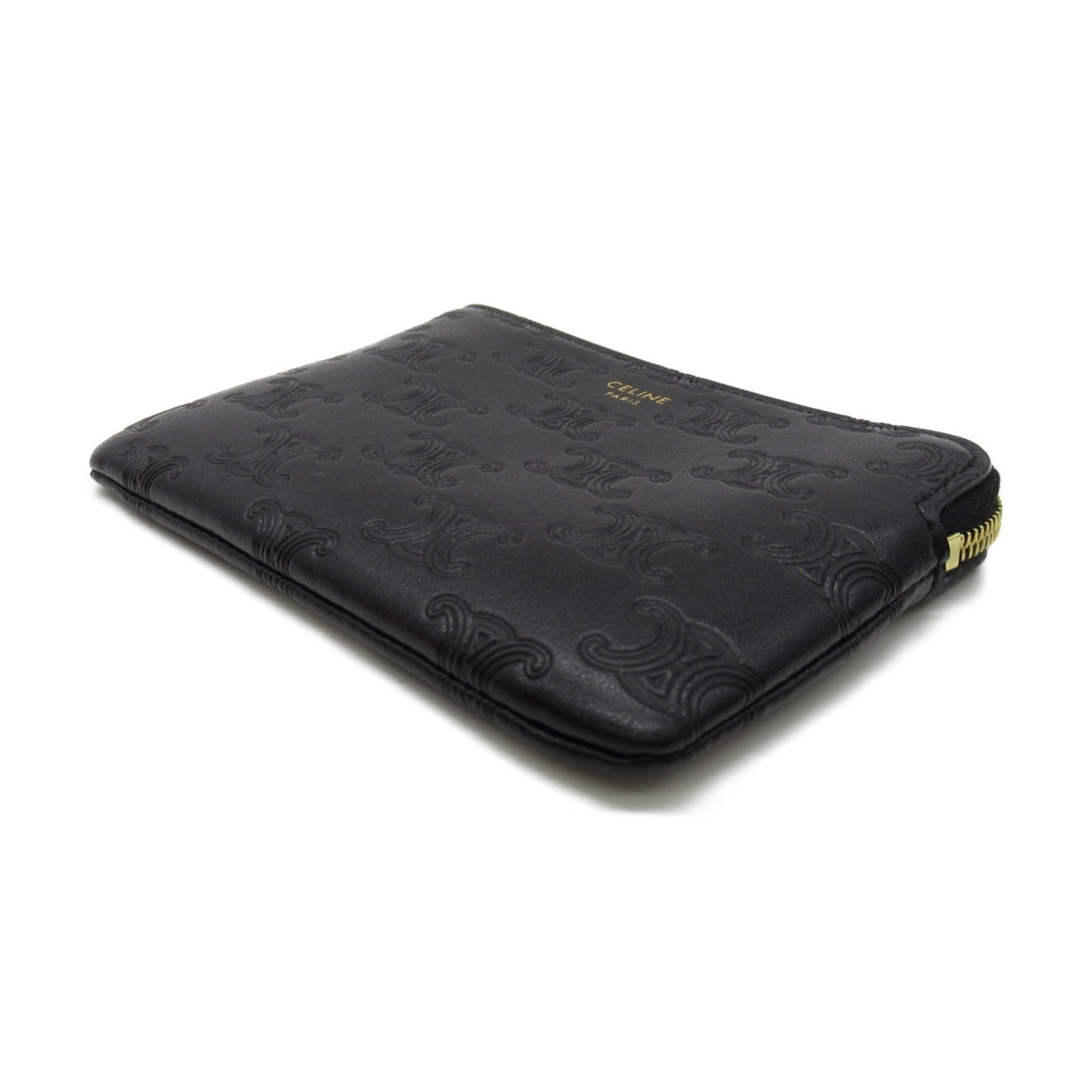 Celine coin purse with hook Black leather