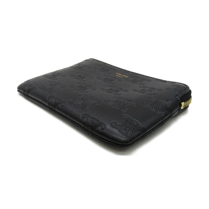 Celine coin purse with hook Black leather