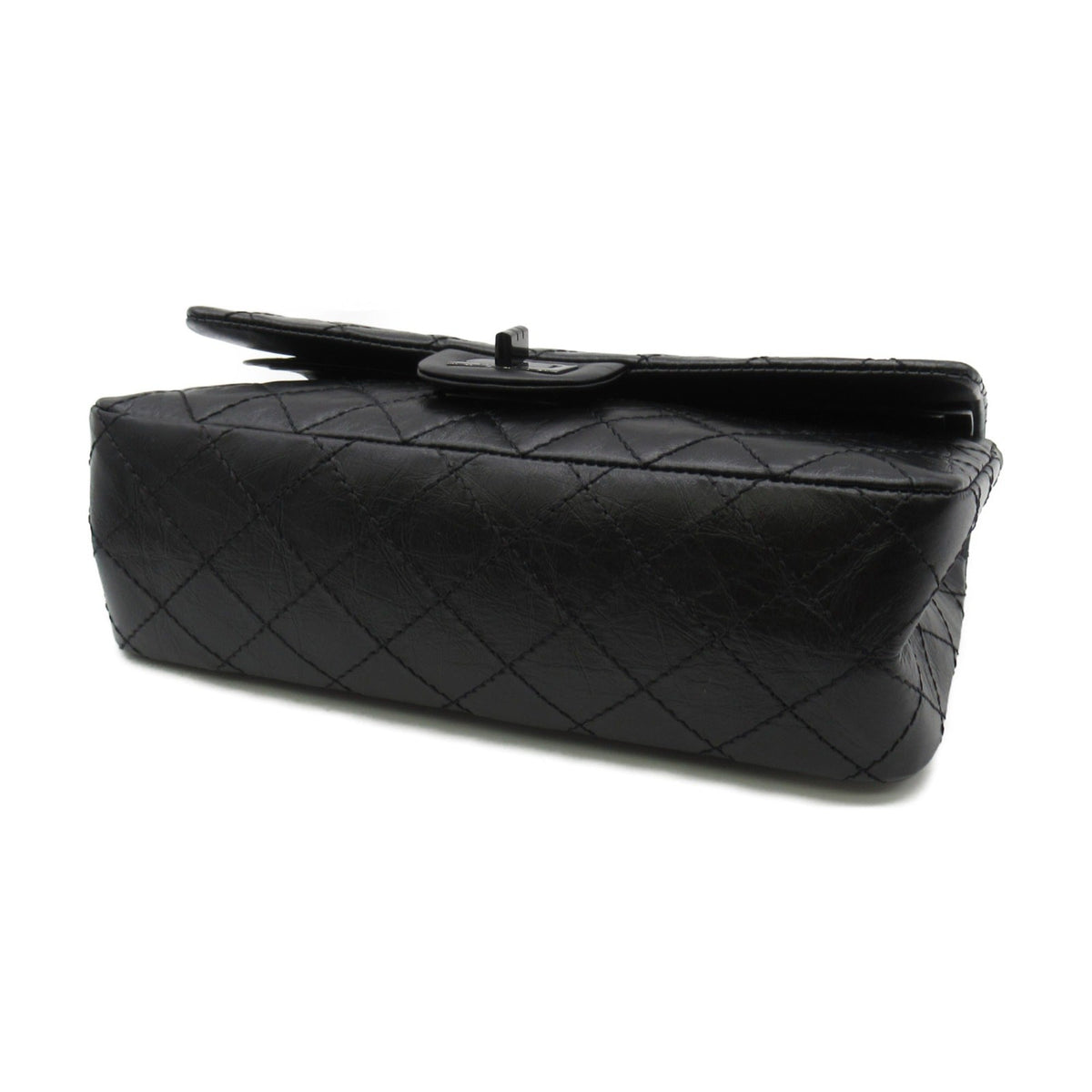CHANEL 2.55ChainShoulder Bag Black leather