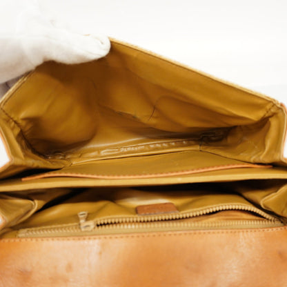 Celine  Macadam Shoulder Bag Women's PVC,Leather Shoulder Bag Beige,Brown