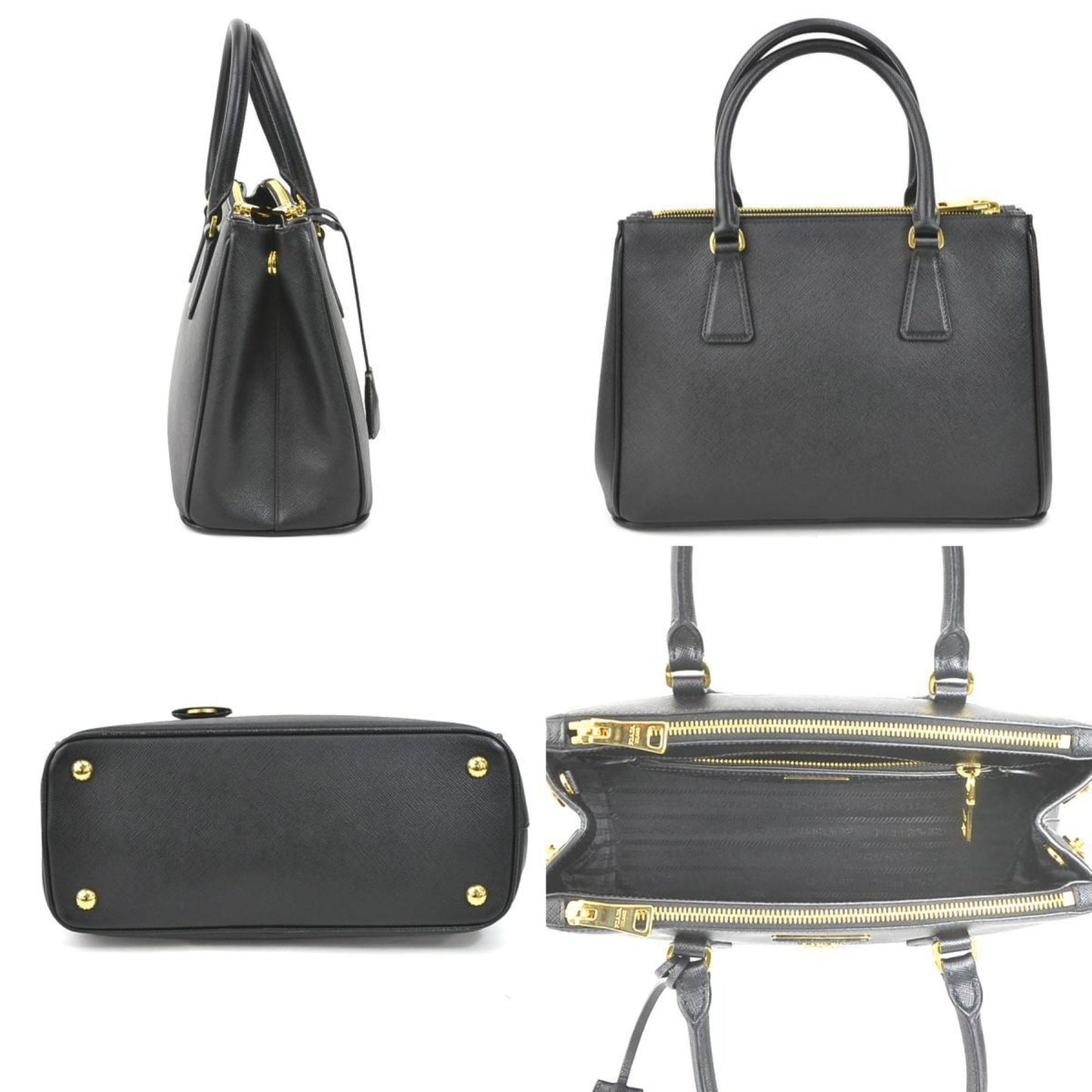 Prada handBag shoulder Bag SAFFIANO LUX calf black ladies 1BA863