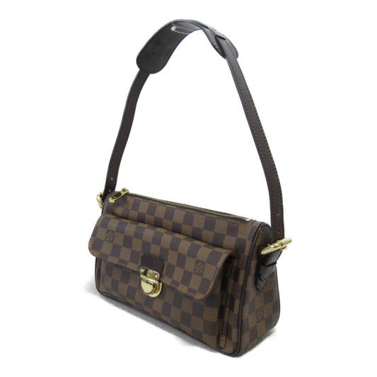 LOUIS VUITTON Ravello GM Shoulder Bag Brown Ebene Damier PVC coated canvas N60006