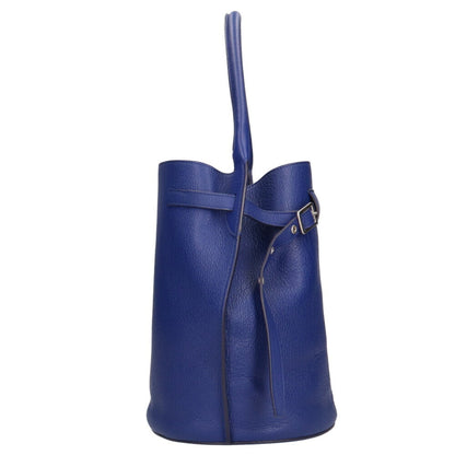 Celine baguette shoulder bag leather cobalt ladies