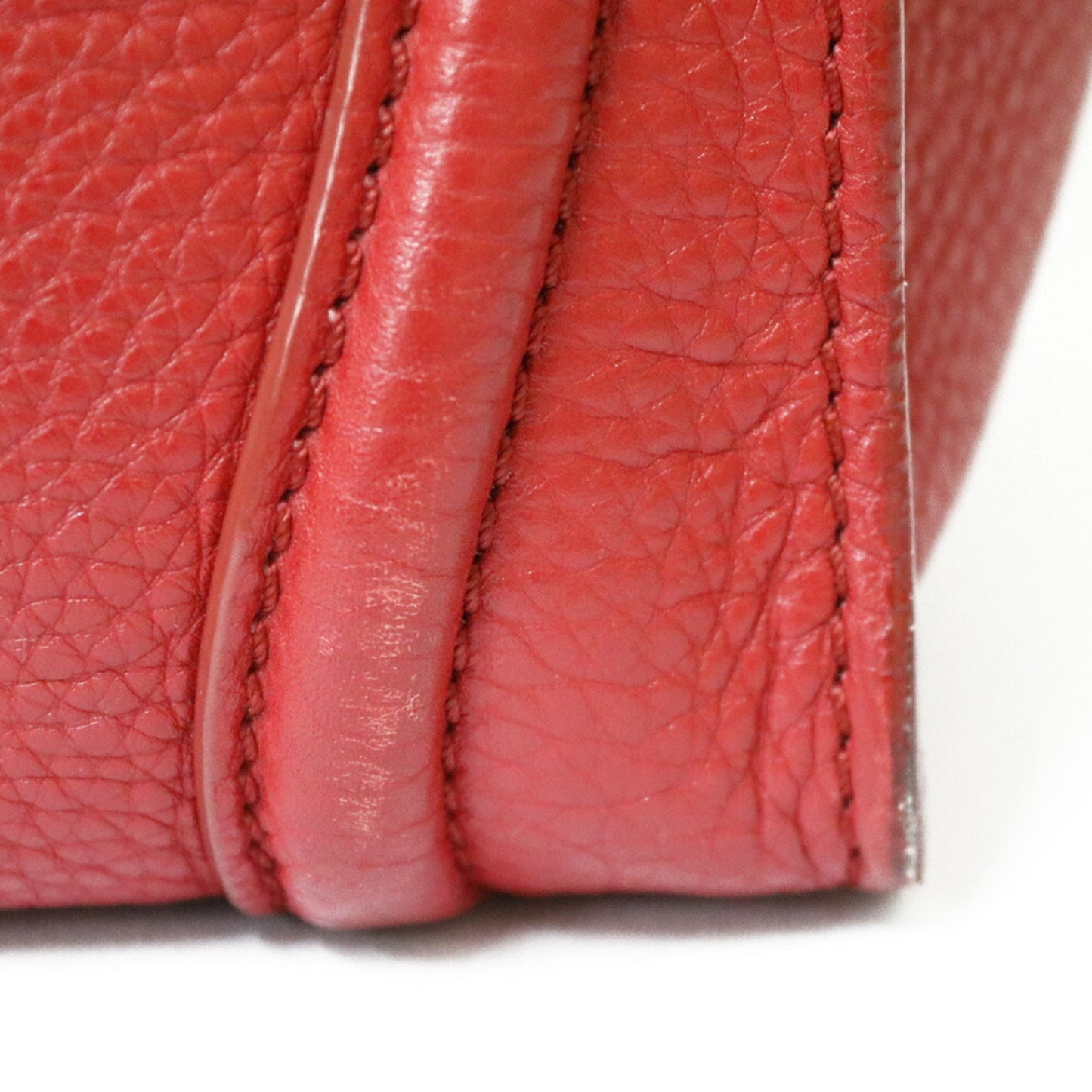 Celine Handbag Luggage Micro Red Ladies Leather