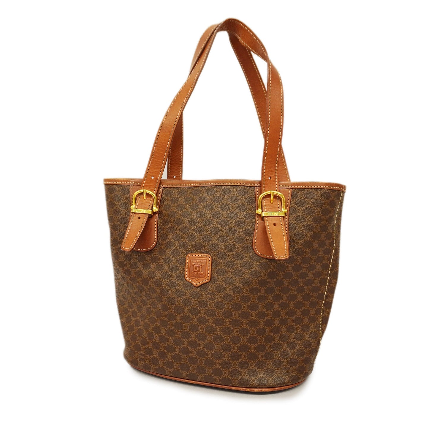 Celine  Macadam Handbag Women's PVC,Leather Handbag Brown
