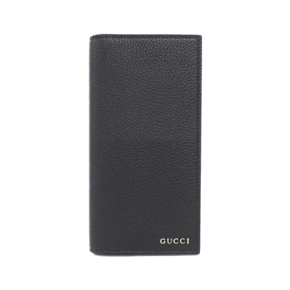 Gucci Black Leather Long Wallet (Bi-Fold)