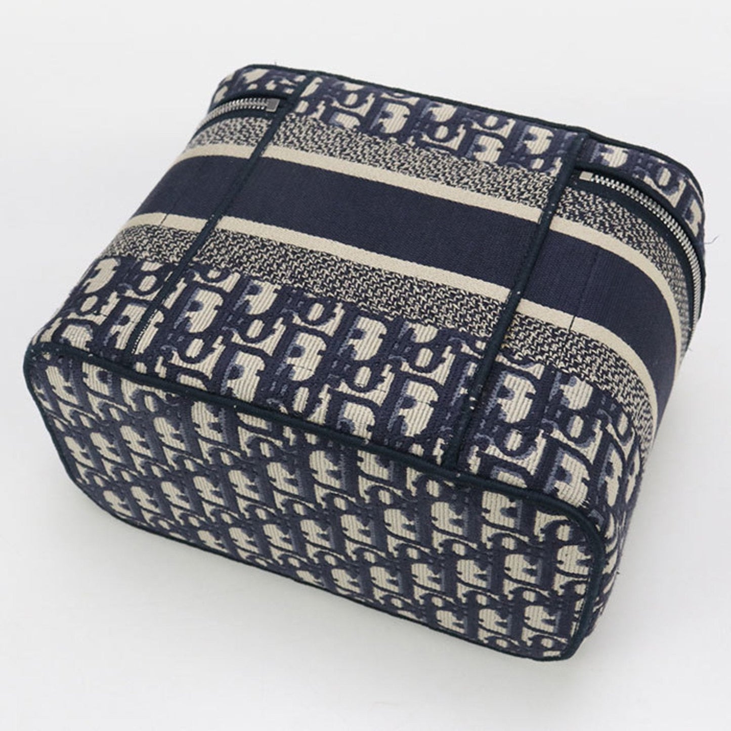 Christian Dior Navy Jacquard Handbag ()