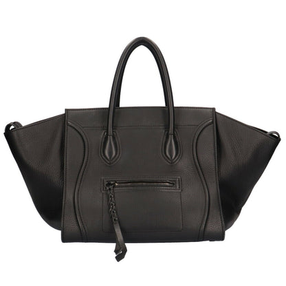 Celine Luggage Phantom Handbag Leather Black Ladies
