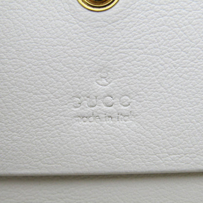 GUCCI Rajah Tiger 573790 Women's Leather Chain/Shoulder Wallet Off-white