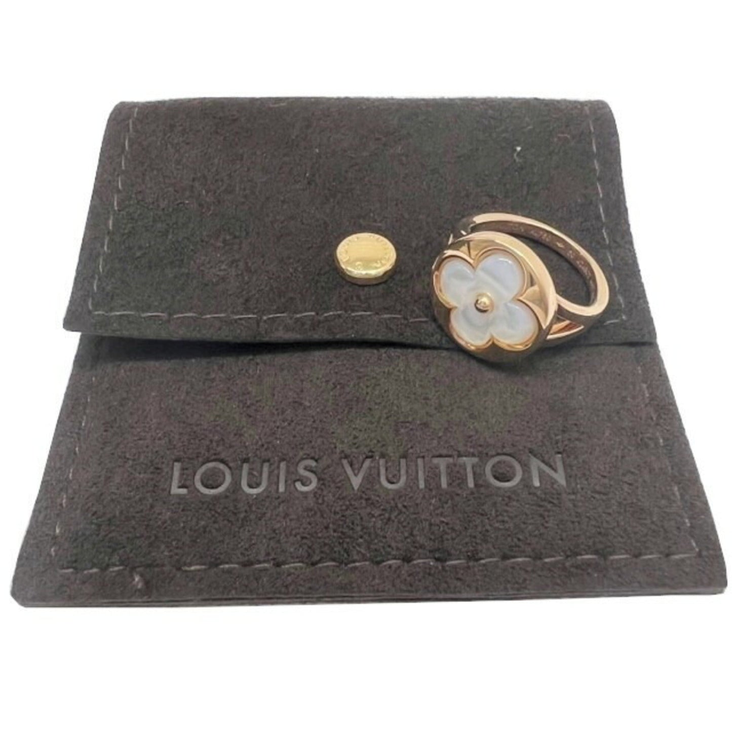 Louis Vuitton Berg Sun Blossom Nacre Ring Pink Gold Shell K18PG AU750 Mother of Pearl No. 50 Q9J24B Women's