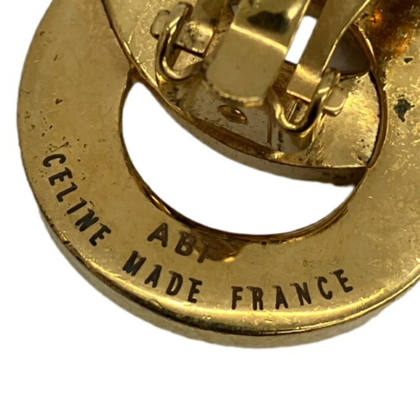 Celine Design Earrings Round GP Gold Ladies