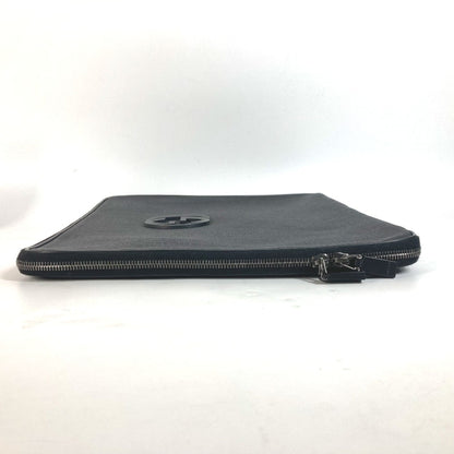 Gucci Black Pvc Leather Clutch Bag Laptop Bag
