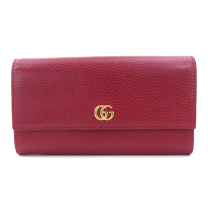Gucci Red Color Leather Long Wallet (Bi-Fold) ()