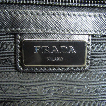 Prada Men,Women Nylon,Leather Shoulder Bag,Tote Bag Black