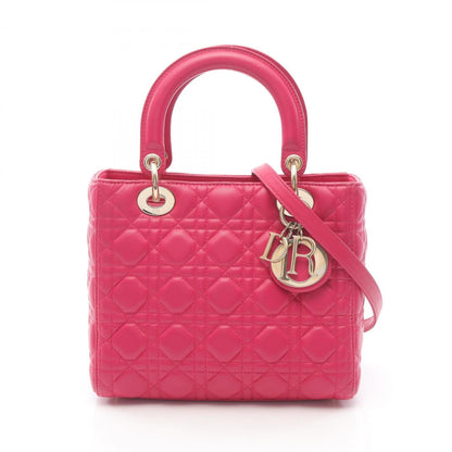 Christian Dior Pink Leather Handbag ()