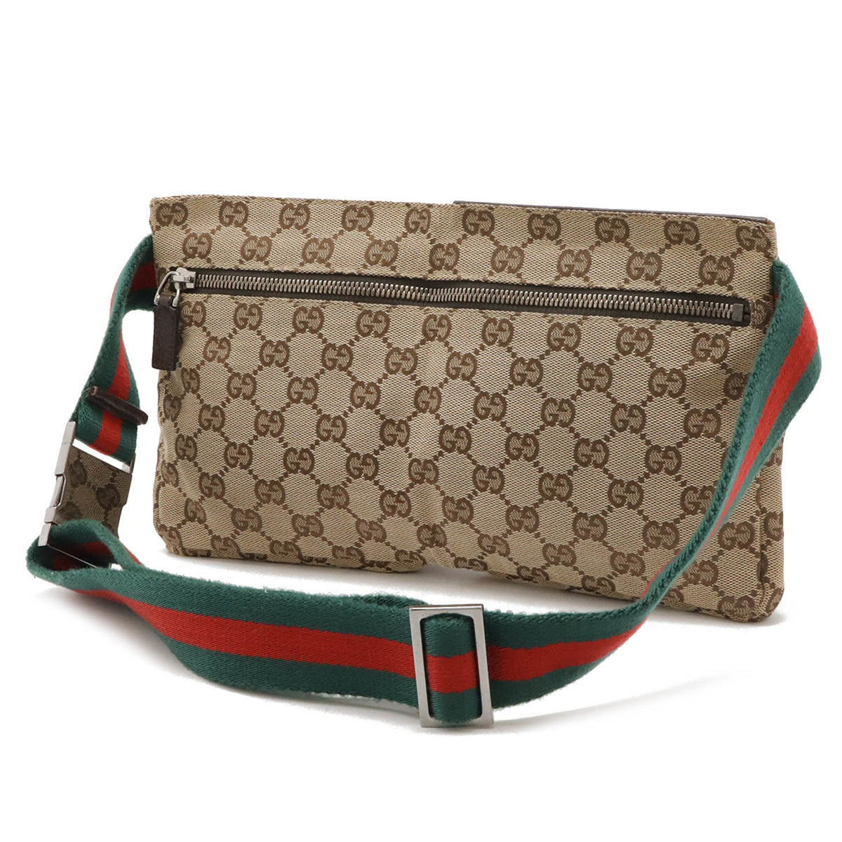 Gucci Dark Brown Gg Canvas Pouch Sling Bag