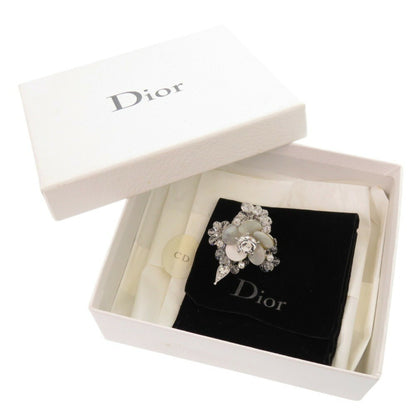 Christian Dior Silver White Metal Band Ring ()