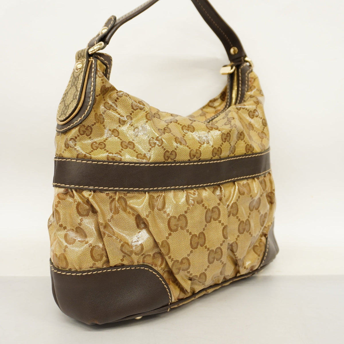 GUCCIAuth  GG Crystal Shoulder Bag 223965 Women's Coated Canvas,Leather