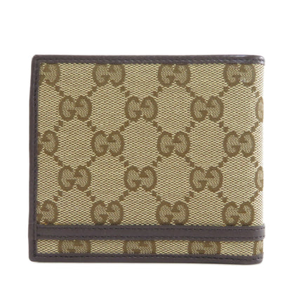 Gucci 245773 GG bi-fold wallet canvas leather men's