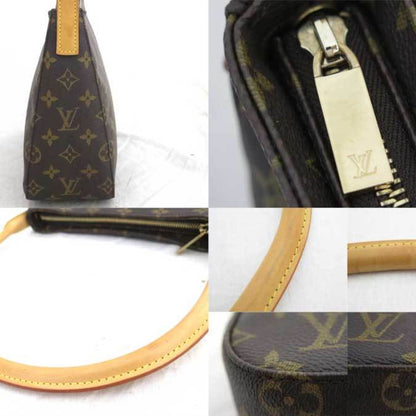 Louis Vuitton Bag Monogram Looping MM Black x Canvas Shoulder Handbag Ladies M51146