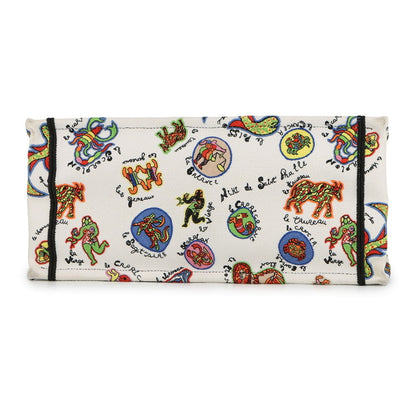 Christian Dior Multi-Color White Canvas Tote Bag ()