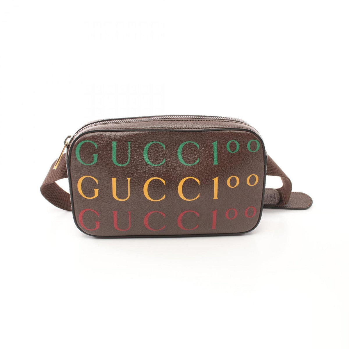 Gucci Brown Multi-Color Leather Fanny Pack Sling Bag