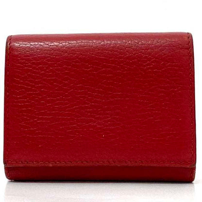 Gucci Red Color Leather Wallet (Tri-Fold)