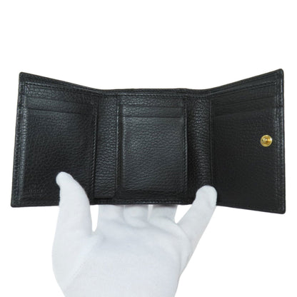 Gucci Black Leather Wallet (Tri-Fold)