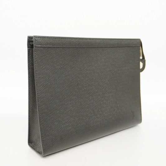Louis VuittonAuth  Taiga Pochette Voyage MM M30547 Men's Clutch Bag Ardoise