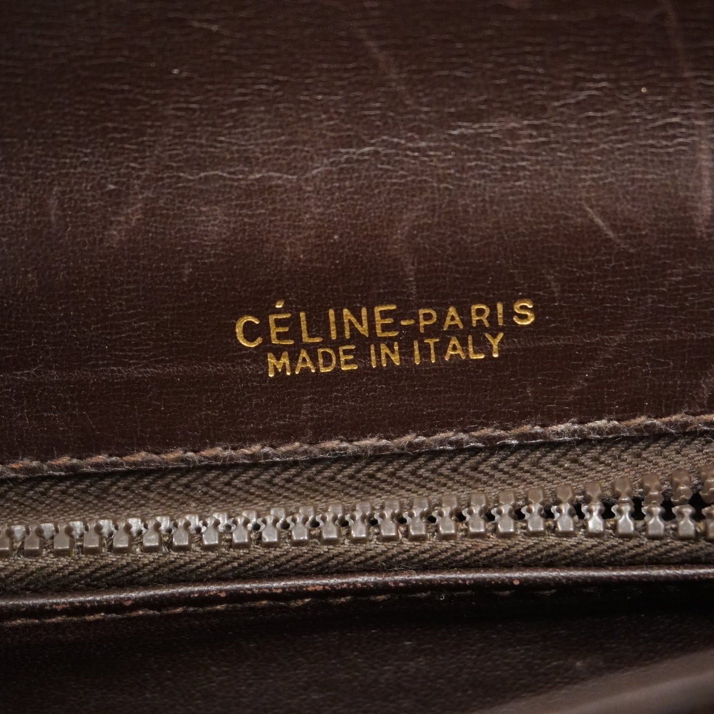Celine  C Macadam Carriage Bracket Women's Canvas,Leather Shoulder Bag Brown