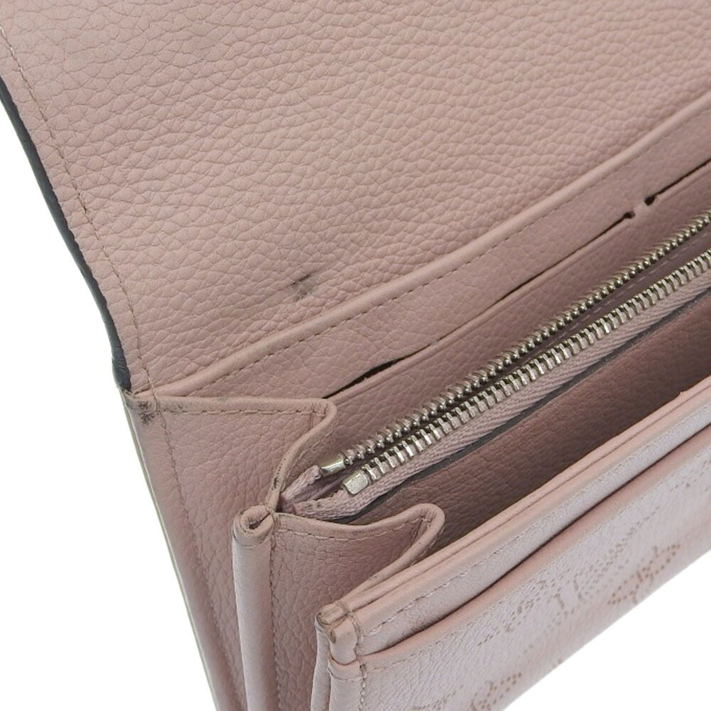 LOUIS VUITTON Portefeuille Iris Long Wallet M60145 Monogram Mahina Magnolia Pink TN2187 Ladies