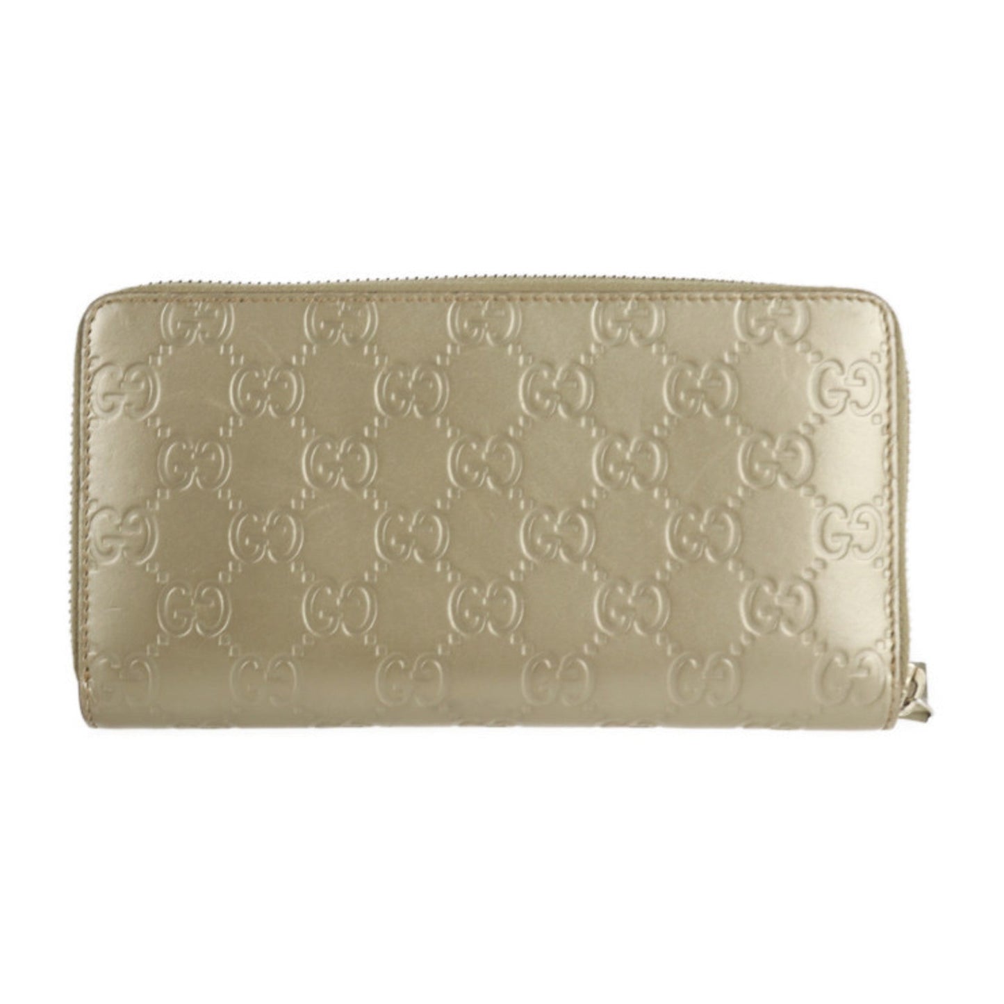 Gucci Champagne Gold Leather Coin Purse/Coin Case