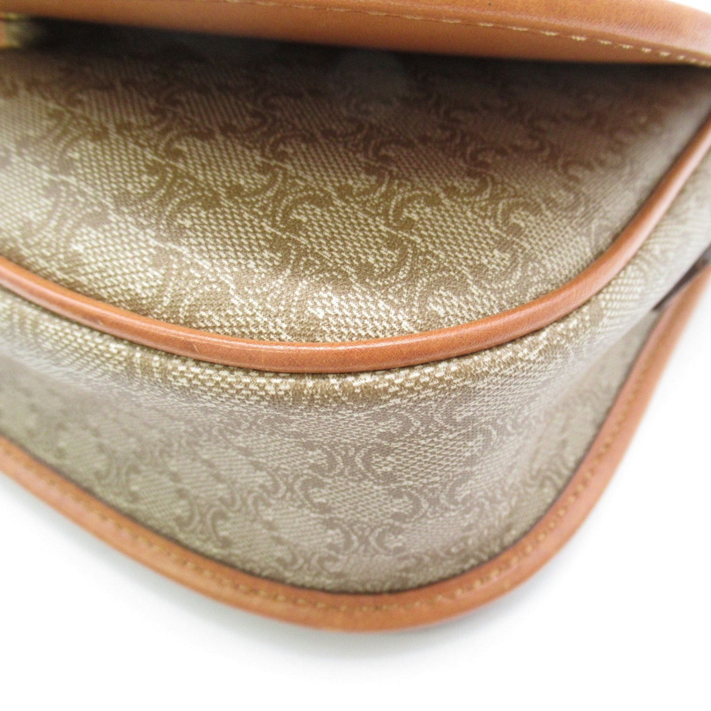 Celine Shoulder Bag Beige PVC coated canvas