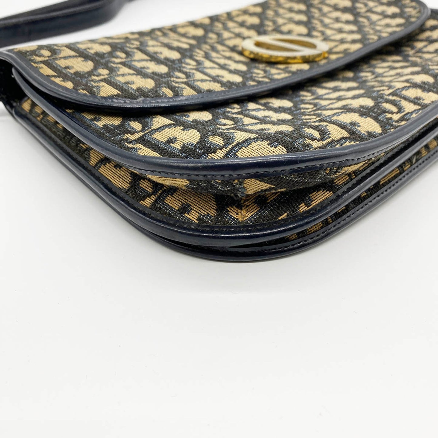 Christian Dior Navy Canvas Shoulder Bag ()