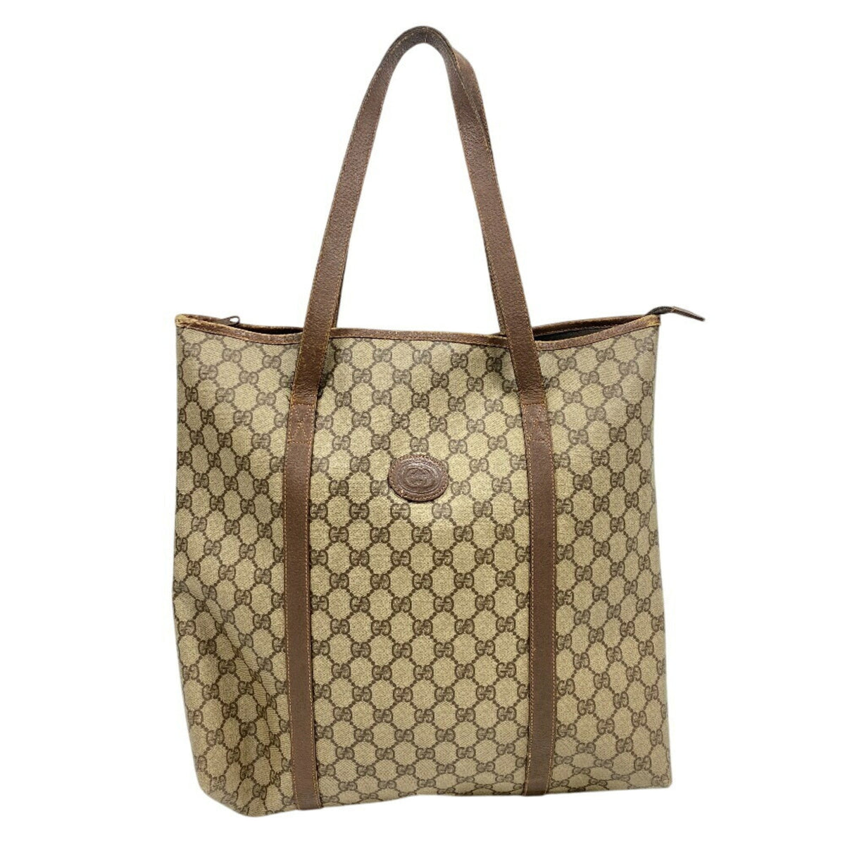 Gucci Brown Gg Supreme Tote Bag ()
