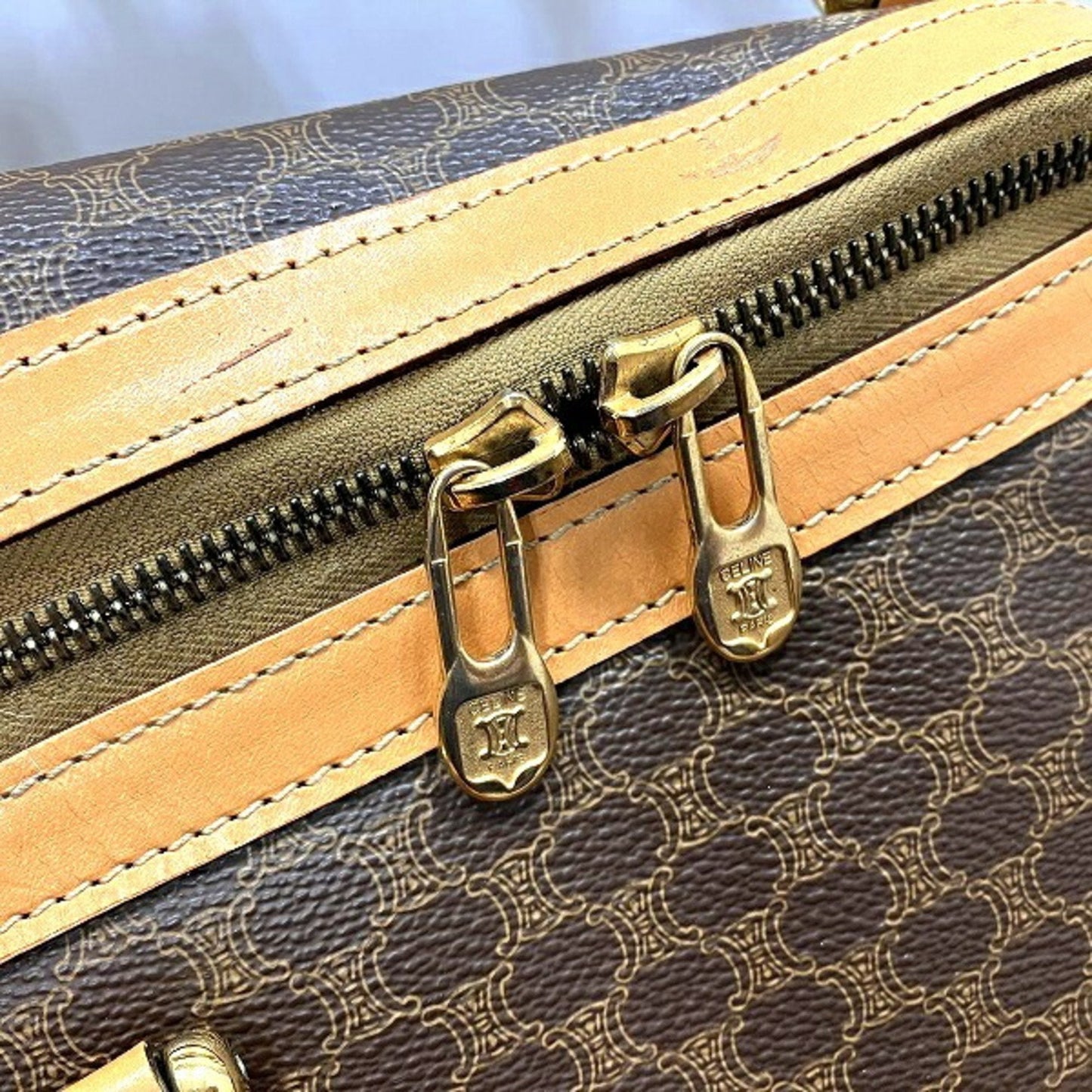 Celine Macadam Pattern PVC Bag Boston Unisex