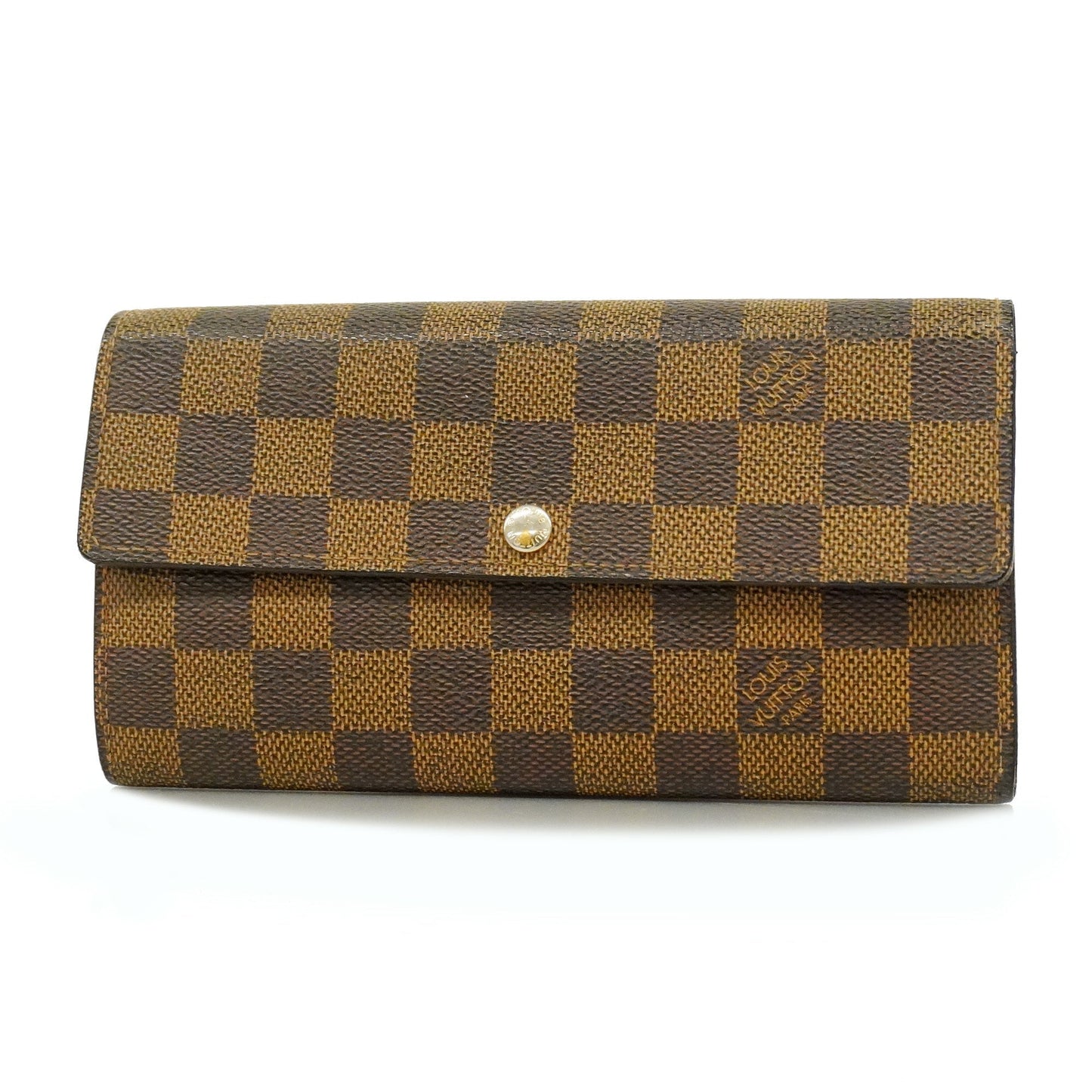 Louis VuittonAuth  Damier Portofeuil Sara N61734 Men,Women,Unisex Long Wallet