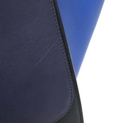 Celine Handbag Trapeze Shoulder Overseas Large Medium Navy Blue Black Women's Leather