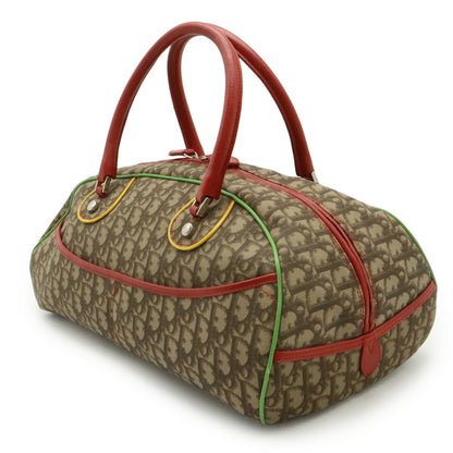 Christian Dior Rasta Beige Green Red Color Yellow Coated Canvas Leather Handbag ()