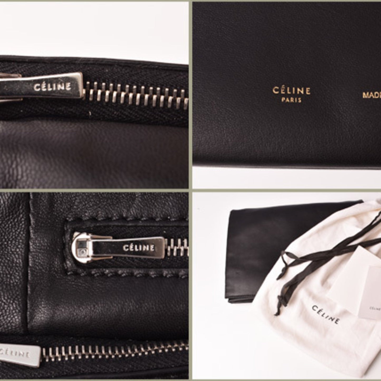 Celine Shoulder Bag Clutch Celine 173033QRA.38 Lambskin SOFT TRIO Soft Trio Black