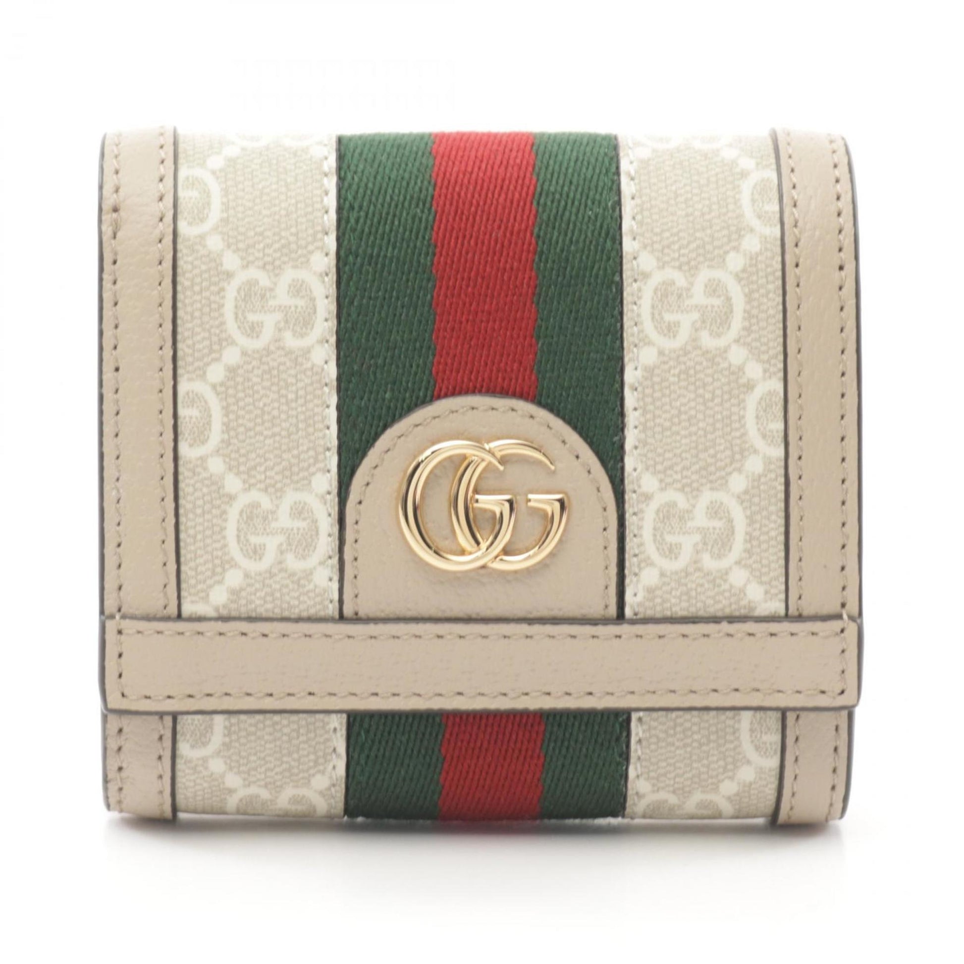 Gucci Beige Multi-Color Pvc Leather Wallet (Bi-Fold) ()