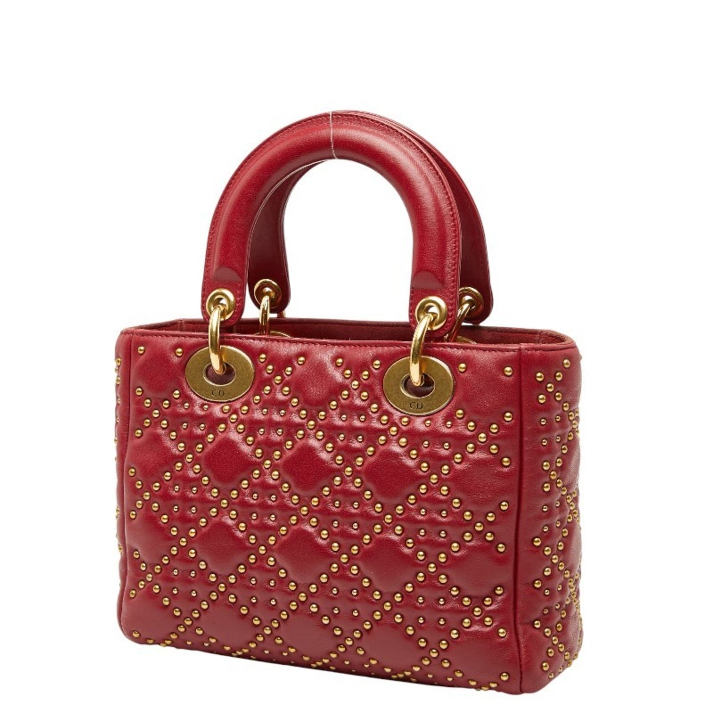Christian Dior Red Color Leather Handbag Shoulder Bag ()