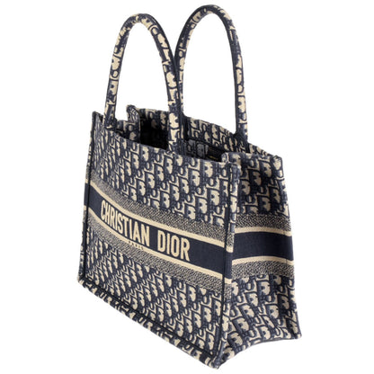 Christian Dior Navy Canvas Handbag Tote Bag ()