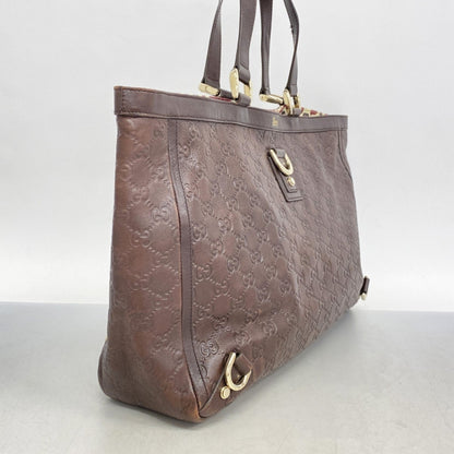 Gucci Brown Leather Tote Bag