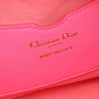 Christian Dior Pink White Leather Shoulder Bag ()