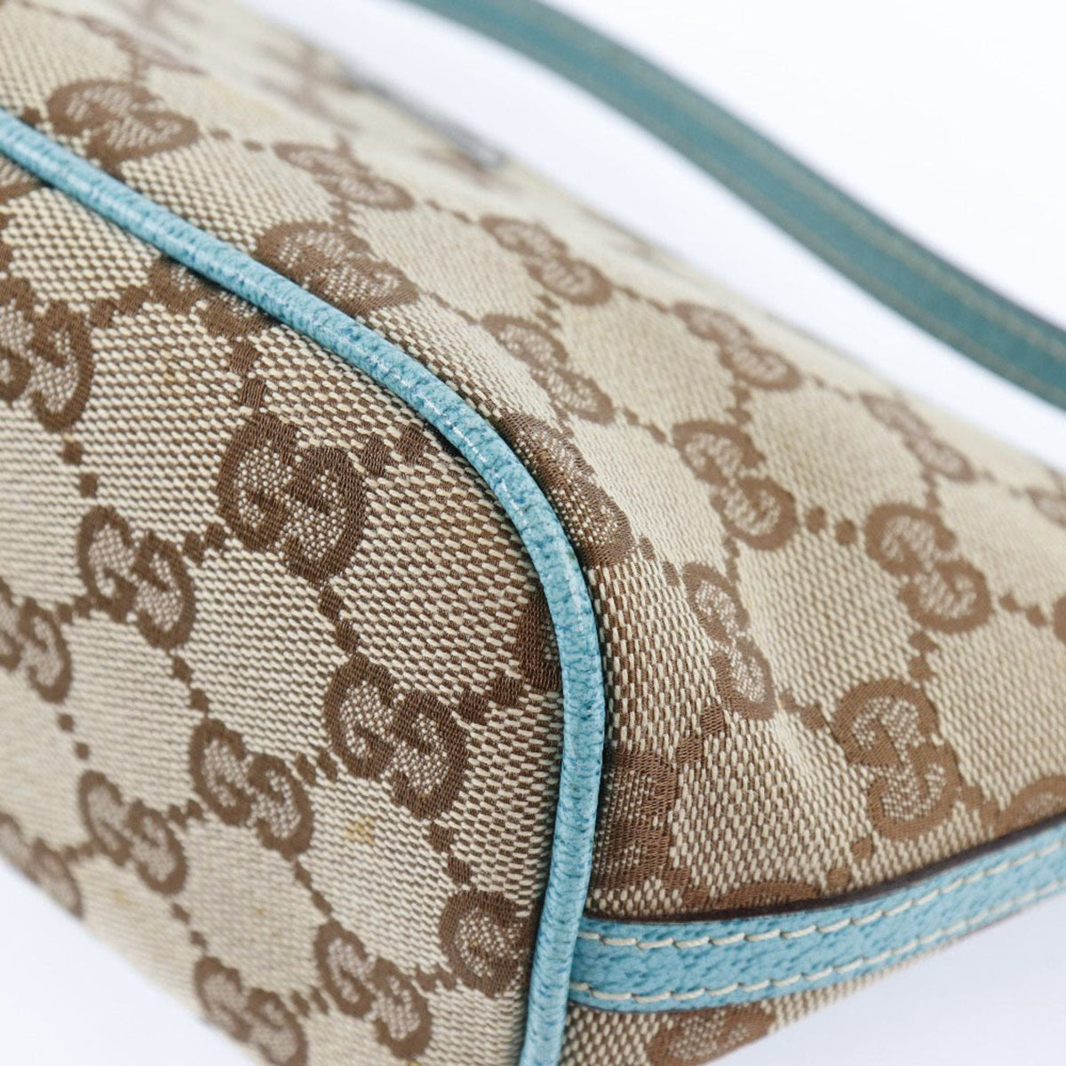Gucci Accessory Pouch 07198 GG Canvas Brown Women's
