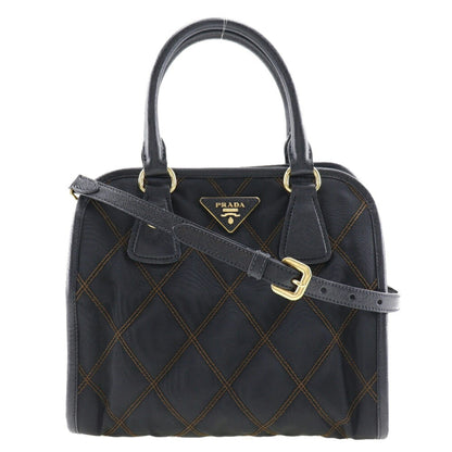 Prada Saffiano HandBag Quilted 2WAY Shoulder 1BA100 Nylon Crossbody Magnetic Type Safiano Ladies