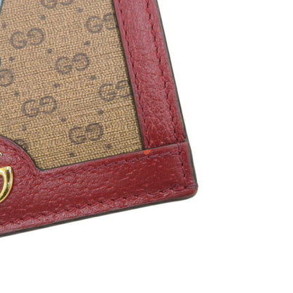 GUCCI GG Supreme Bifold Wallet Doraemon Collaboration 647788 Brown Red Ladies