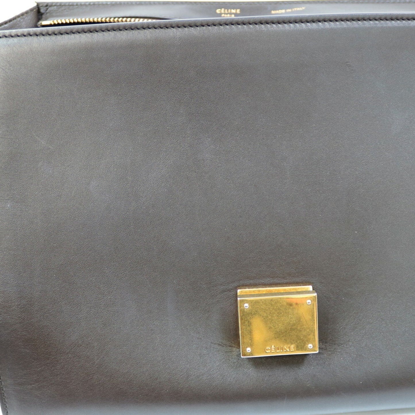 Celine Handbag Trappers Bag Shoulder Multicolor Brown Ladies