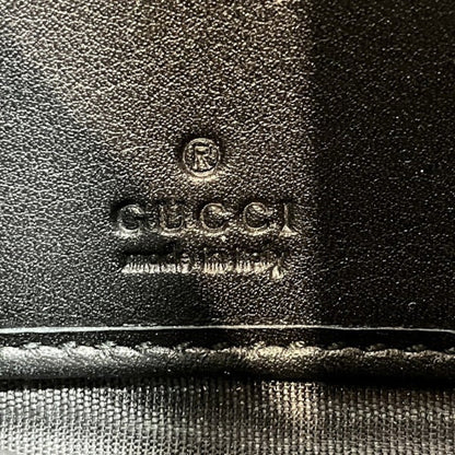 Gucci Guccissima Black Leather Long Wallet (Bi-Fold)